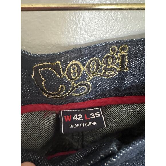 Coogi Authentic Denim Blu Jeans Mens Size 42 35 Embroidered Pocket - Picture 6 of 14